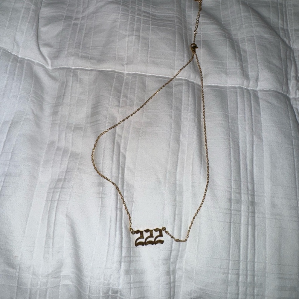 Angel Number Necklace 222 18K Gold